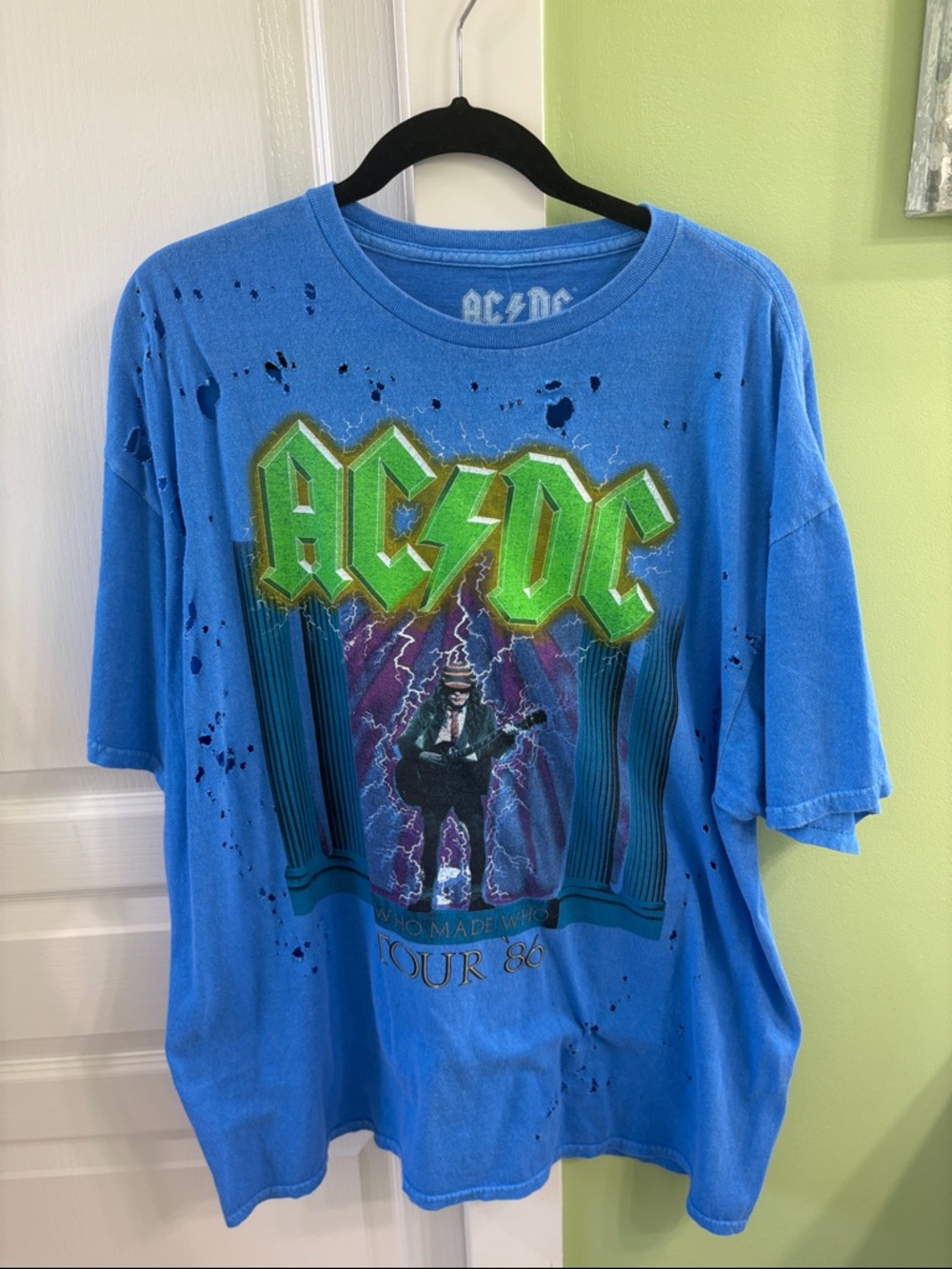 Urban Outfitters Blue AC/DC Graphic Tee